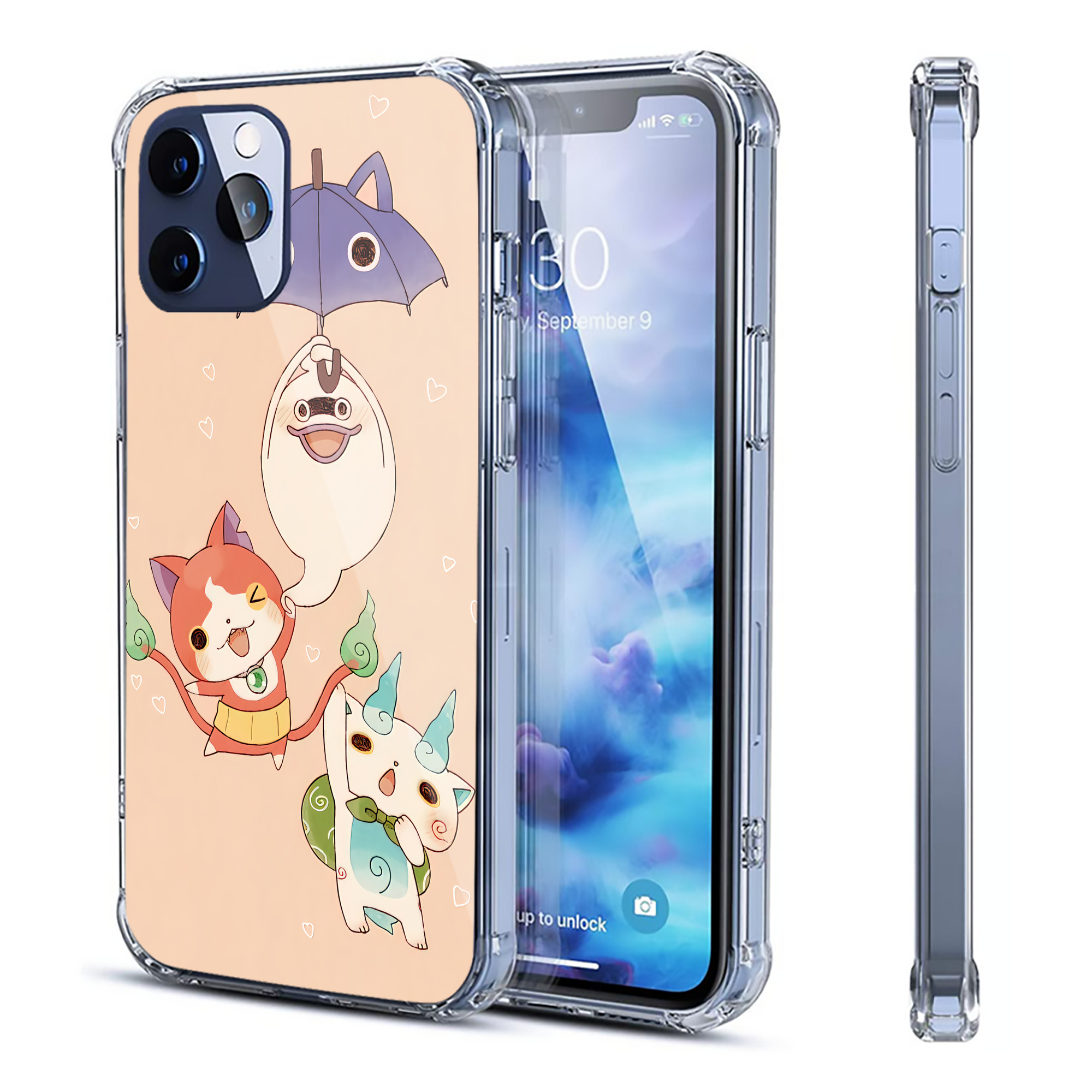 （画像用） 妖怪ウォッチ Yo-kai Watch 【iPhone 12シリーズ対応】透明スマホケース（クリアソフトケース）